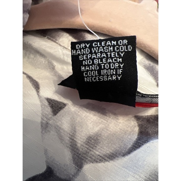 R2R Vintage 100% Silk Floral Short Sleeve Button Down Top Size Large - Picture 8 of 8